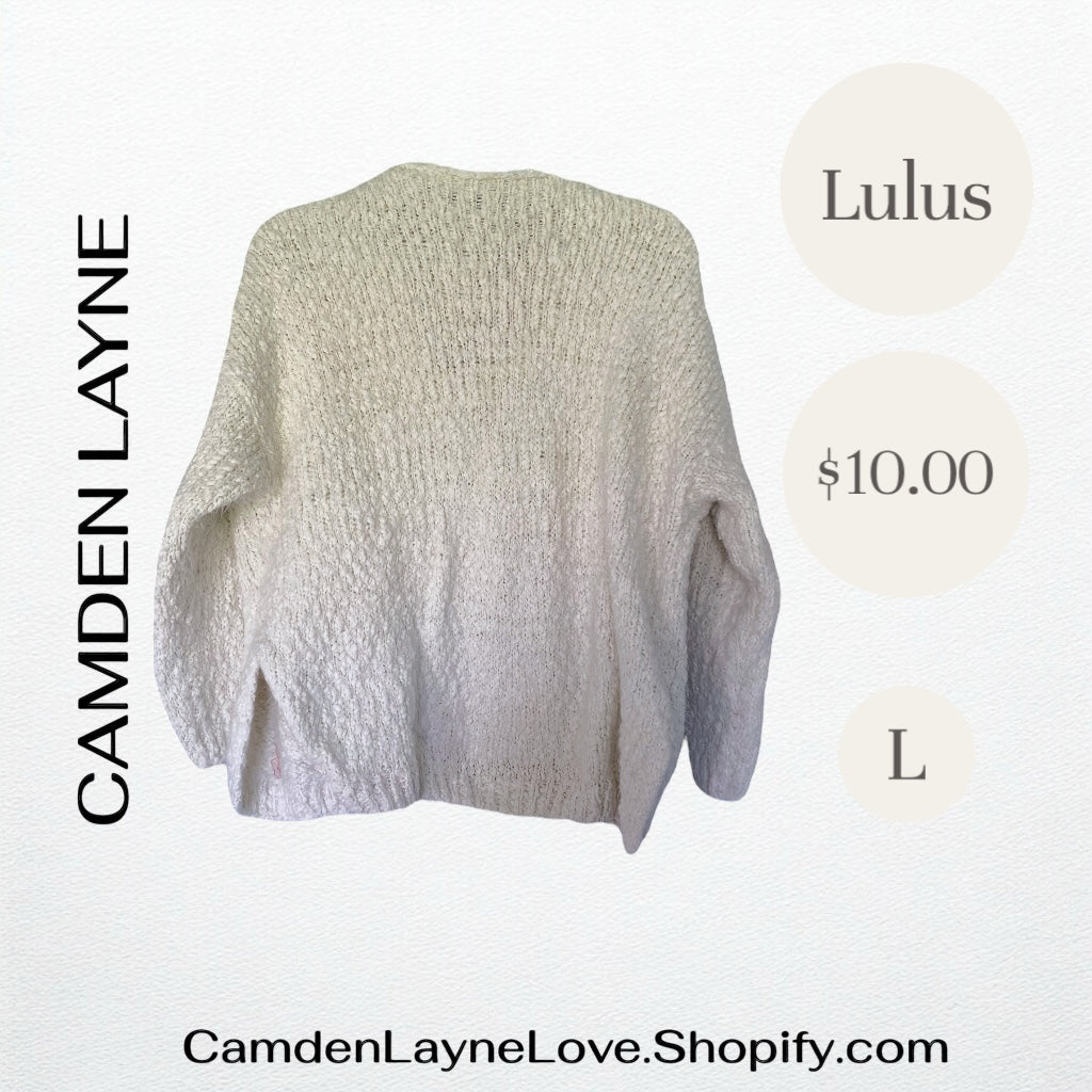 Lulus White Eyelash Sweater