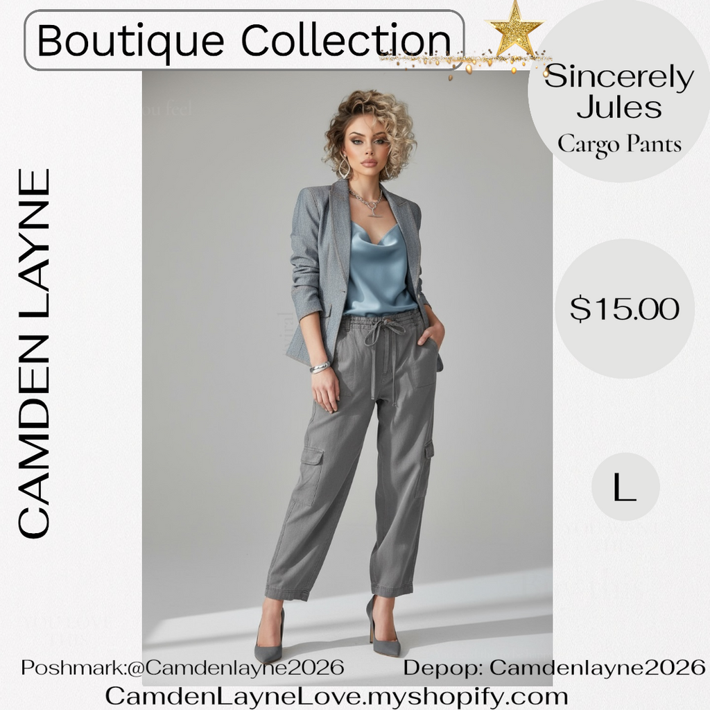 Sincerely Jules Gray Cargo Pants