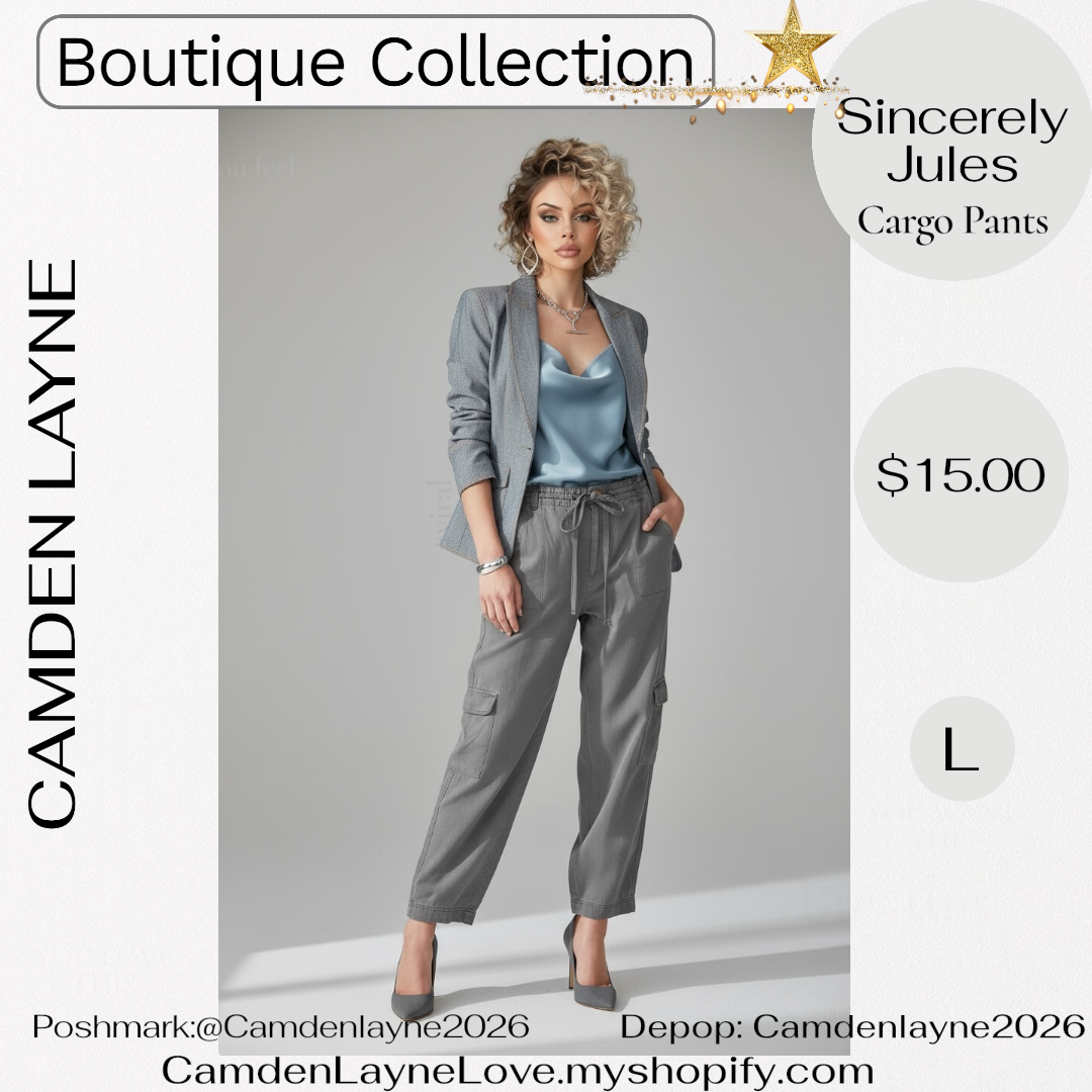 Sincerely Jules Gray Cargo Pants