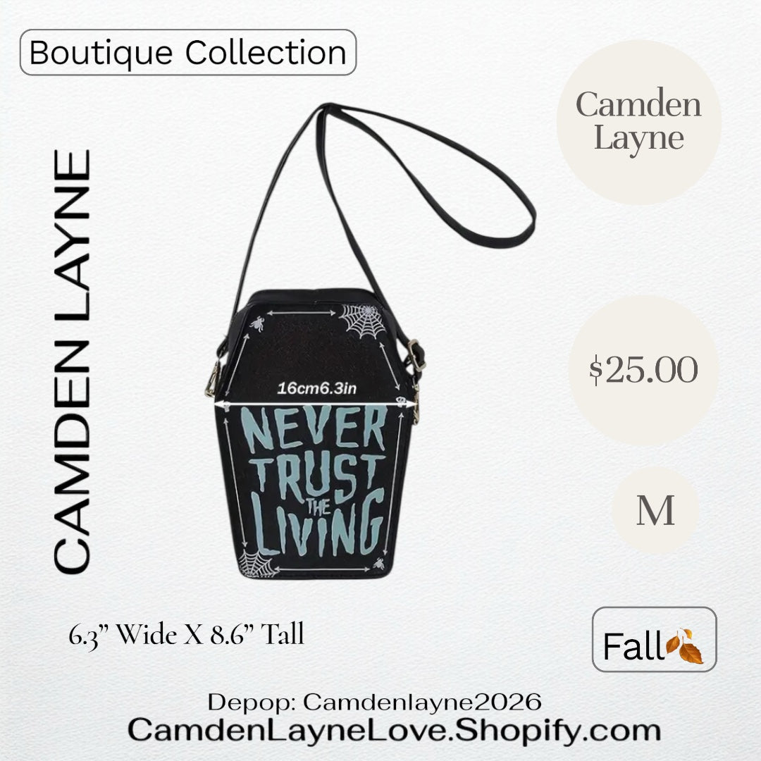 Never Trust The Living Coffin Purse