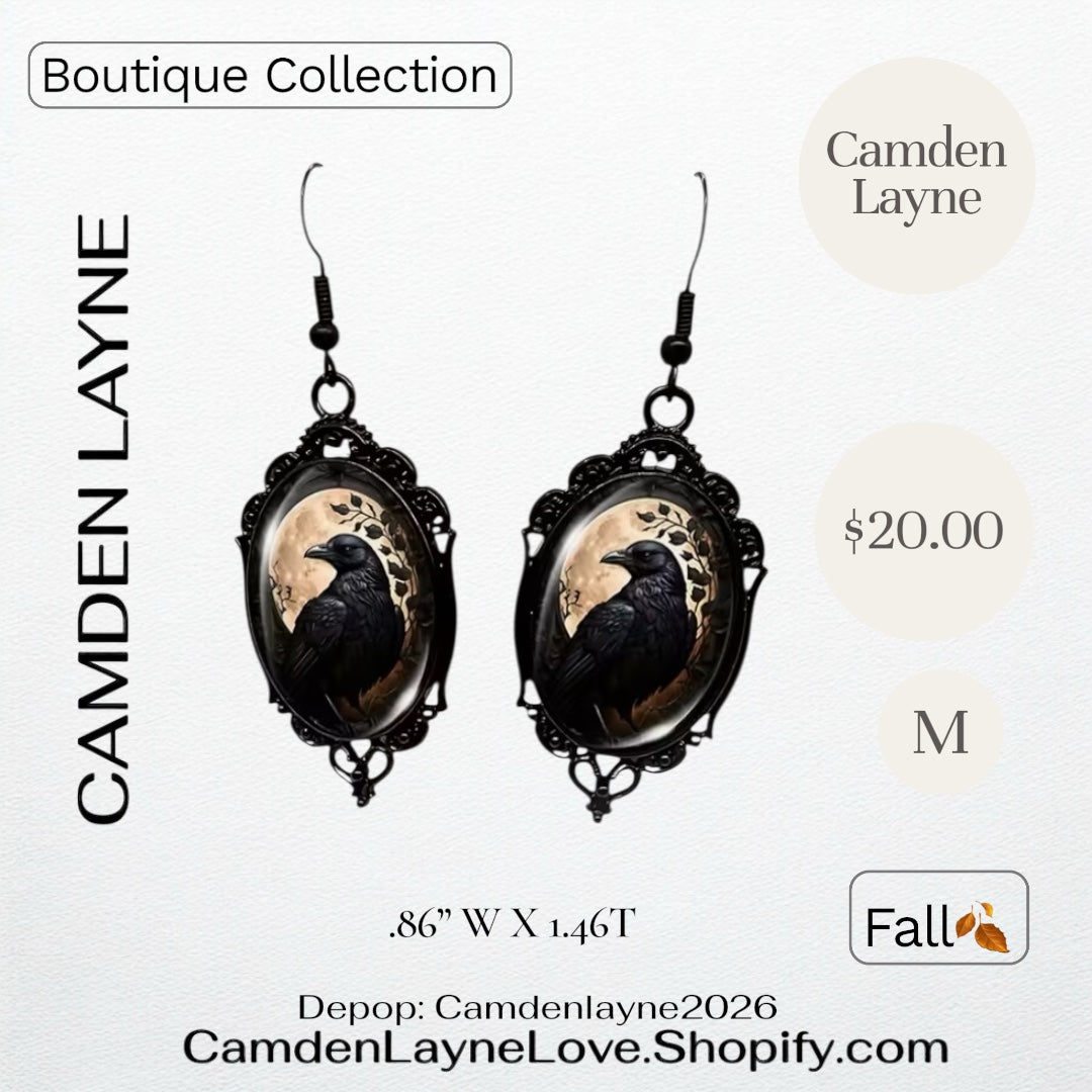 Yellow Crow Earrings