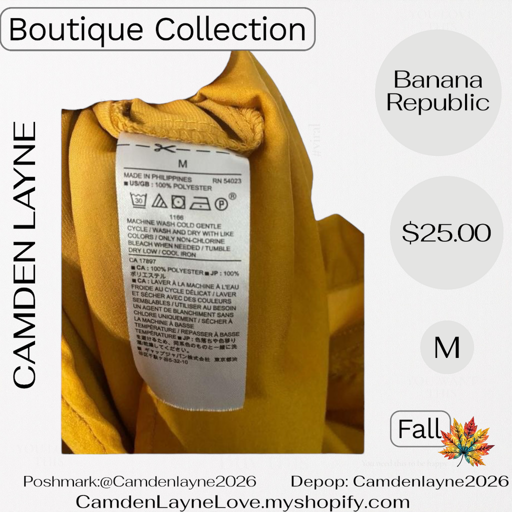 Banana Republic Mustard Blouse