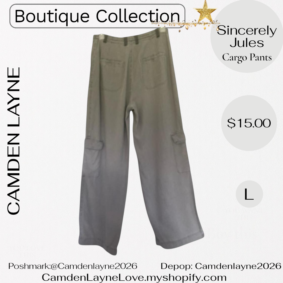 Sincerely Jules Gray Cargo Pants