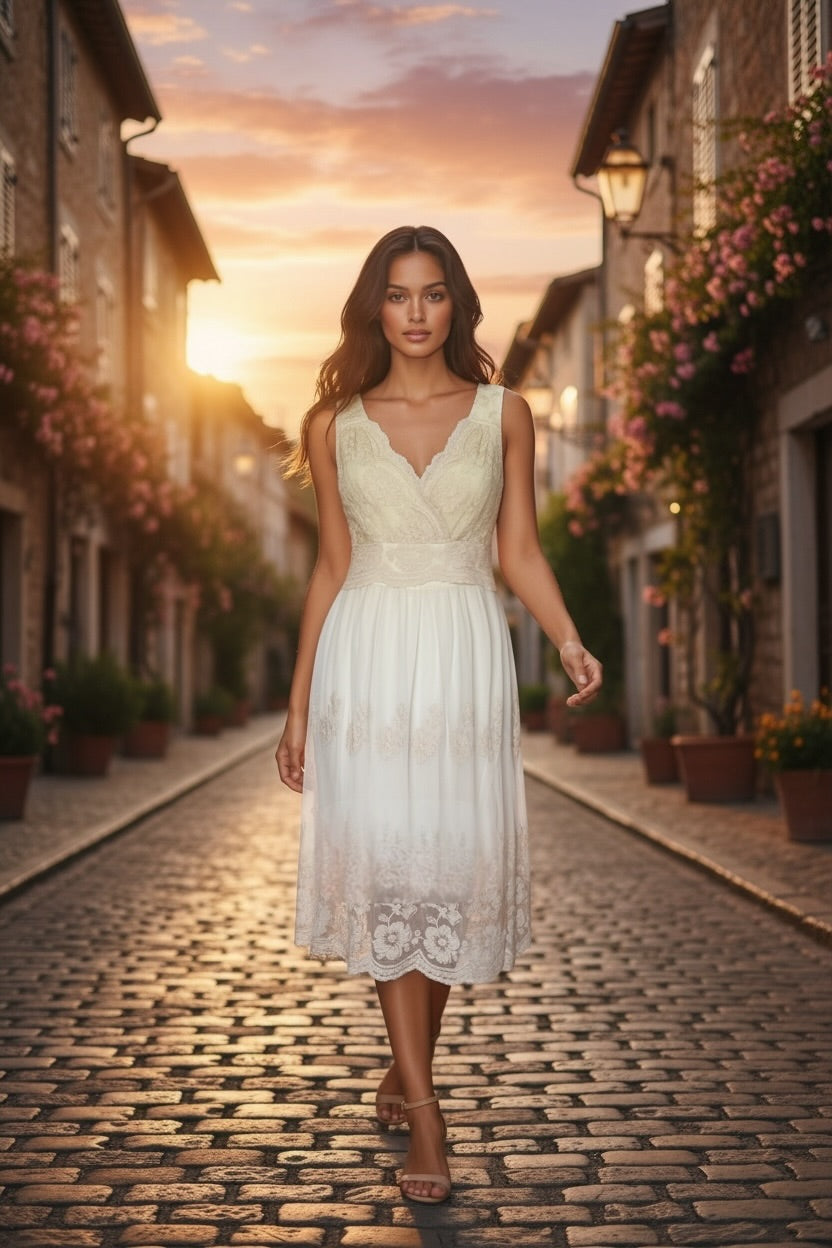 Rabbit Lace Embroidered Gown