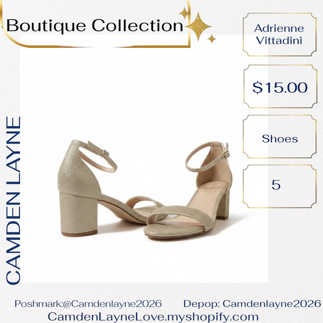 Adrienne Vittadini Gold Heels