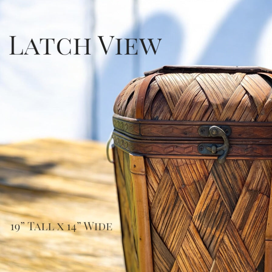 Vintage Handcrafted Rattan Basket - Camden Layne