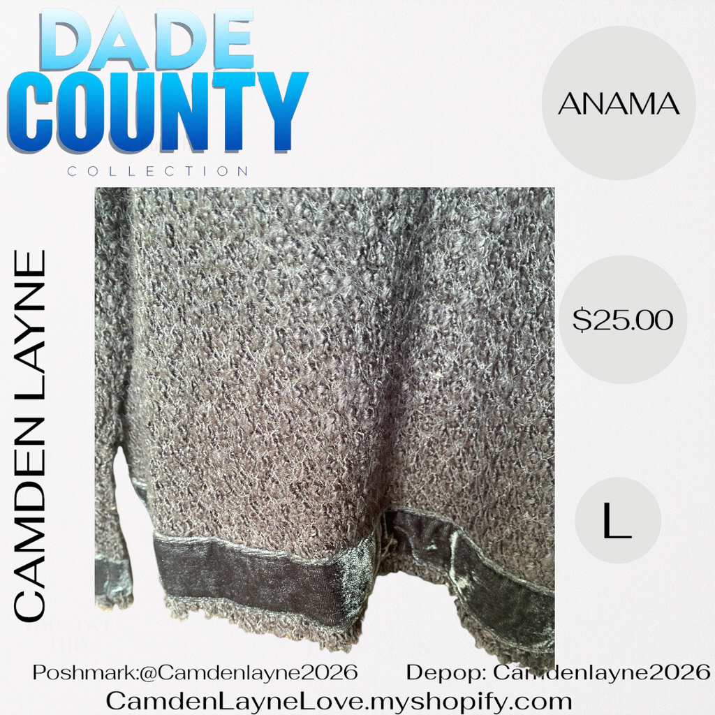 ANAMA Dark Gray Knitted Pullover