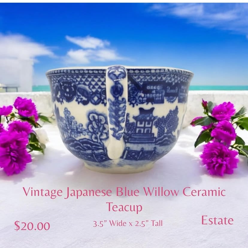 Vintage Japanese Blue Willow Teacup - Camden Layne