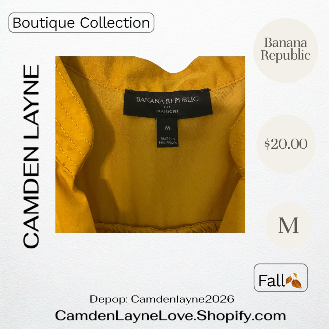 Banana Republic Mustard Blouse