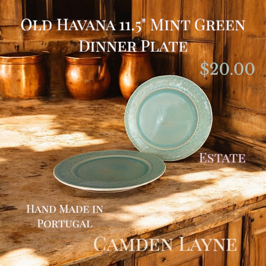 Old Havana Mint Green Plates - Camden Layne