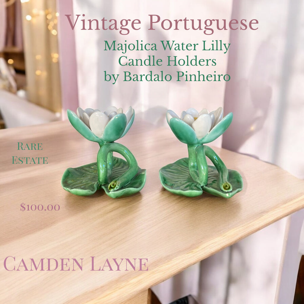 Raphael Bordalo Pinheiro Candle Holders- set - Camden Layne