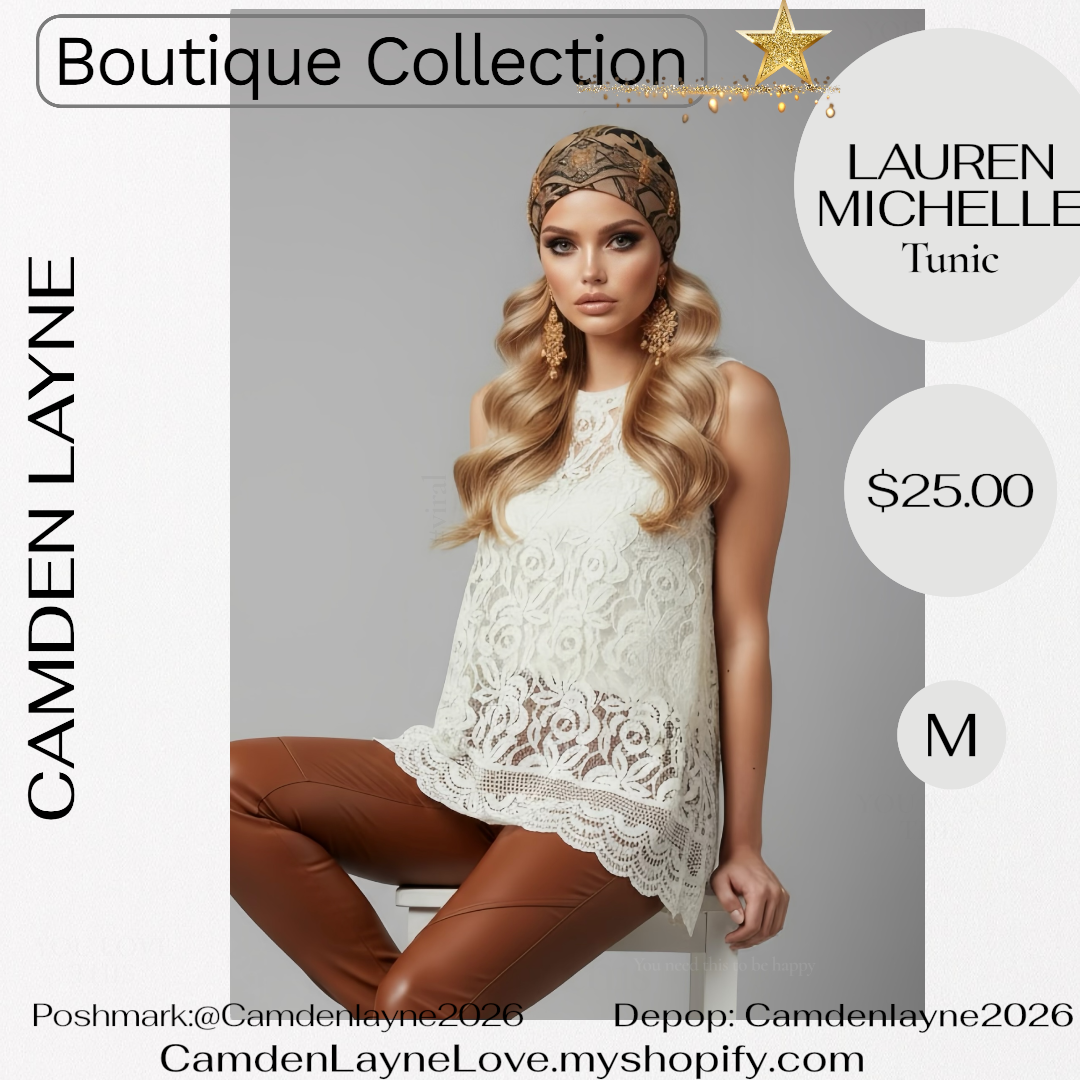 Lauren Michelle Lace Tunic