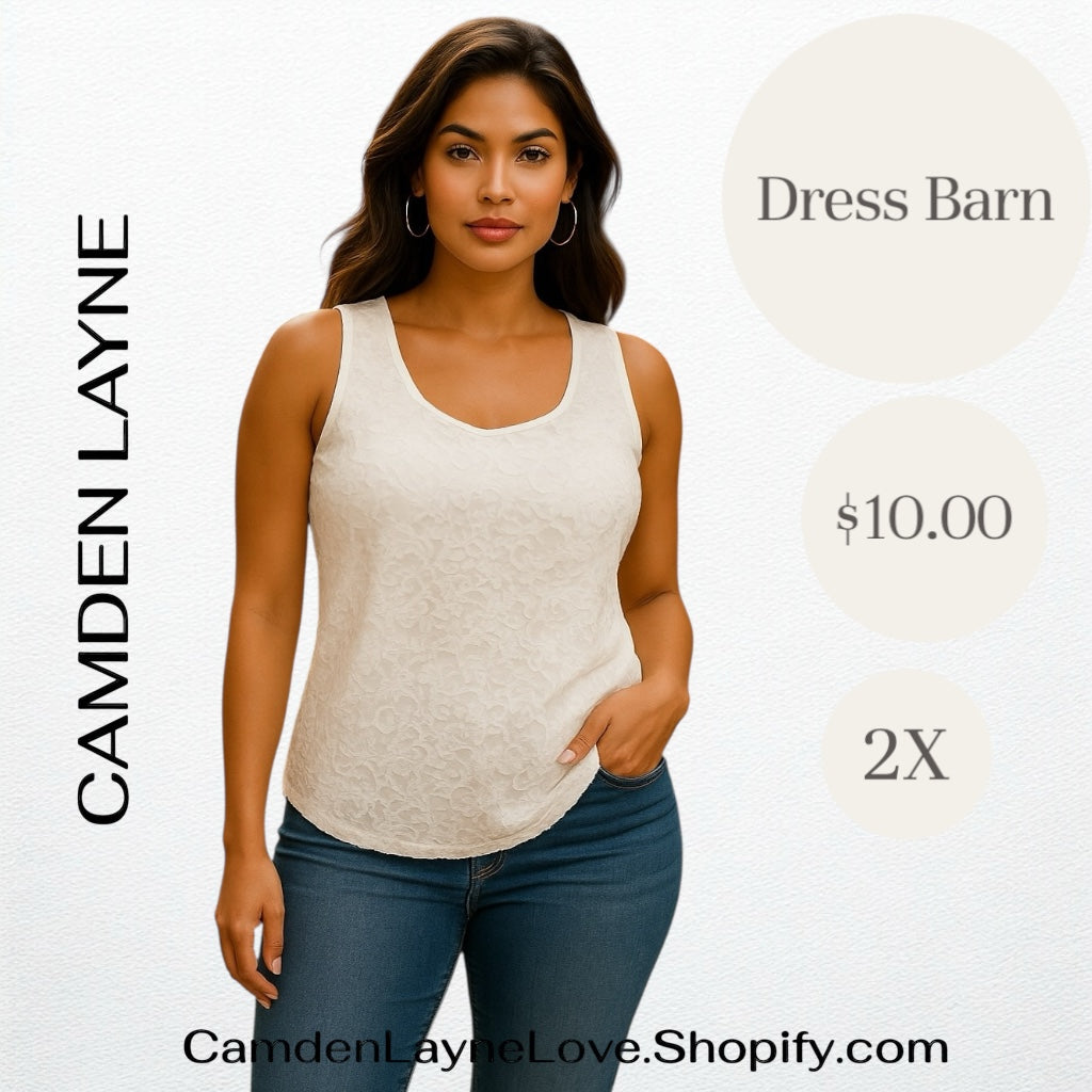 White Dress Barn Shiny Blouse