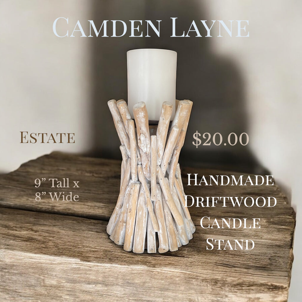 Handmade Driftwood Candle Stand - Camden Layne