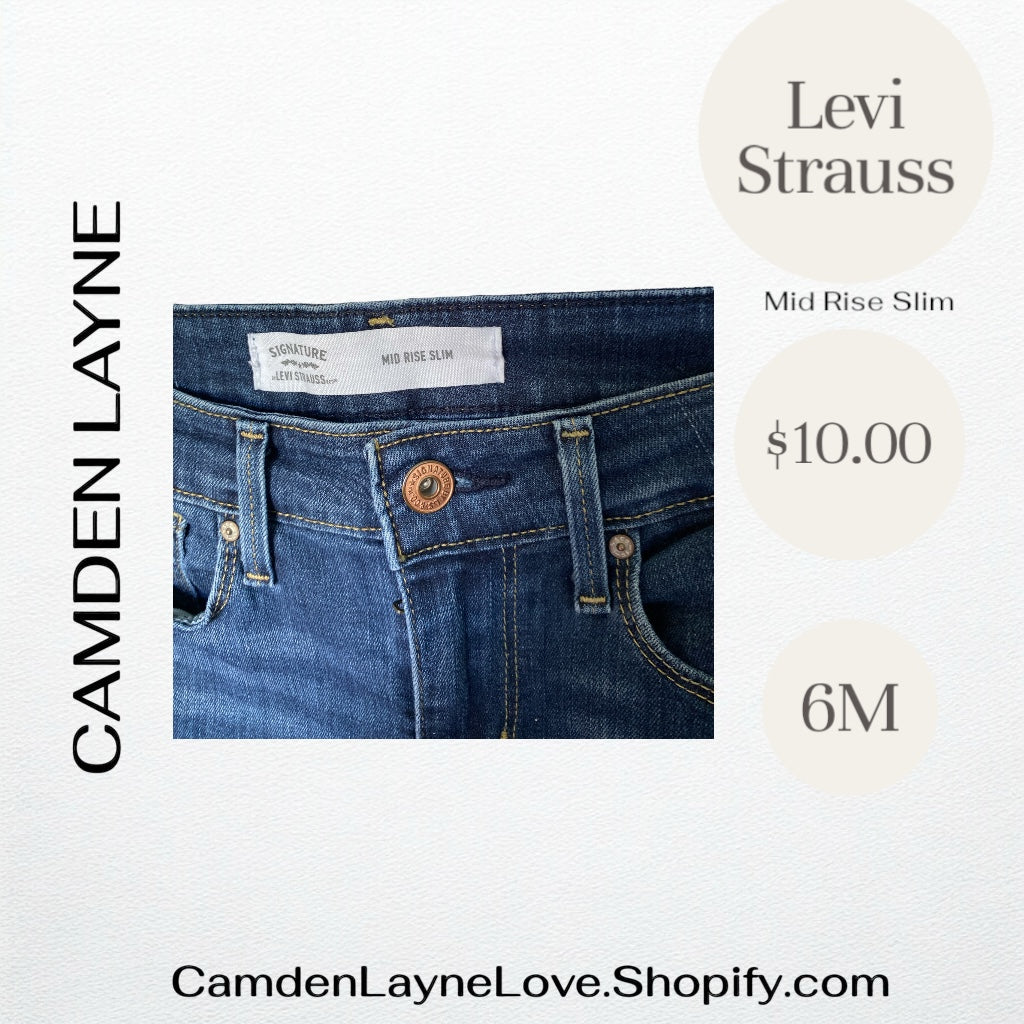 Levi Mid Rise Slim Jeans