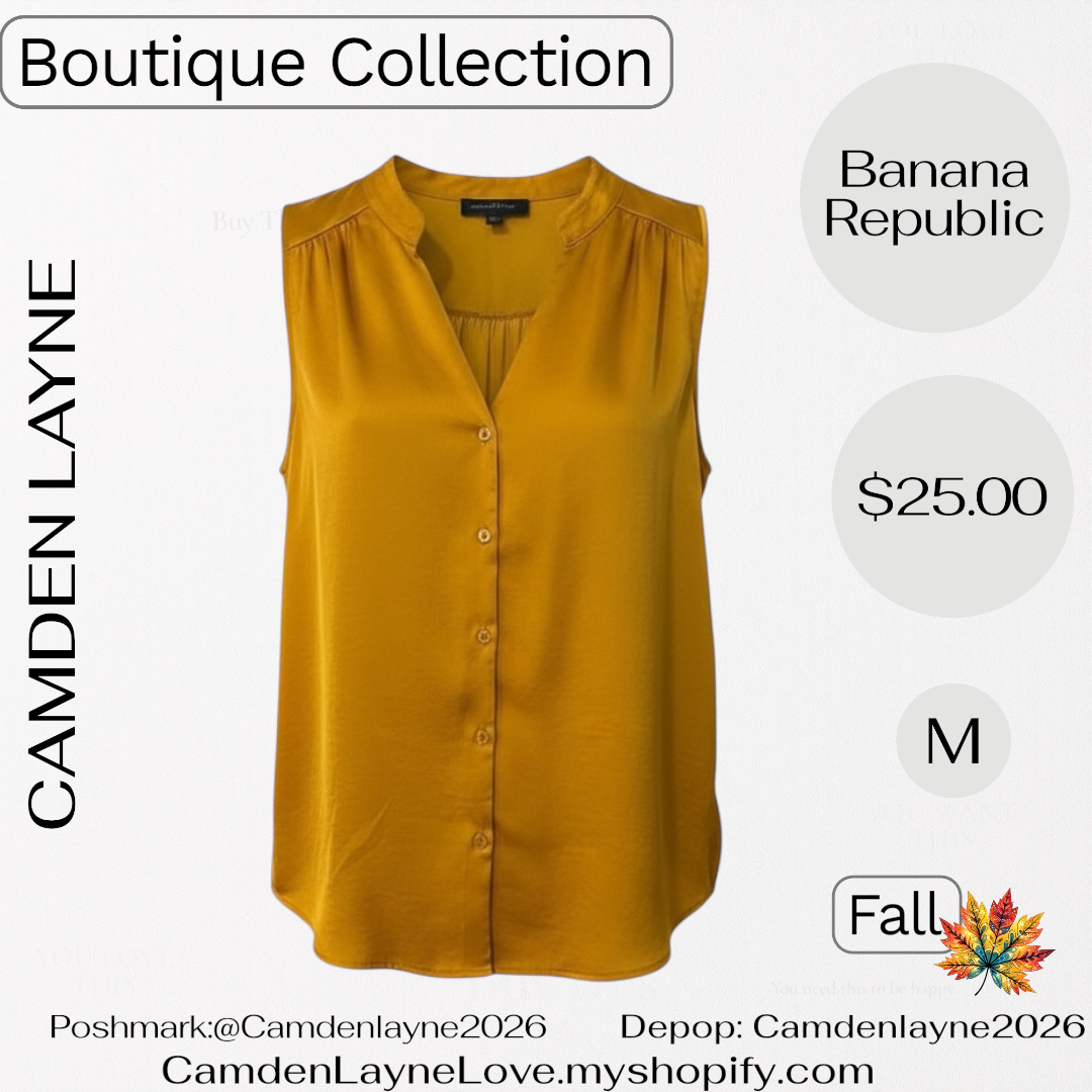 Banana Republic Mustard Blouse