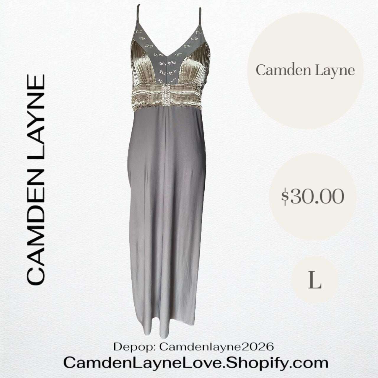 Silver Slip Dress