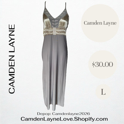 Silver Slip Dress