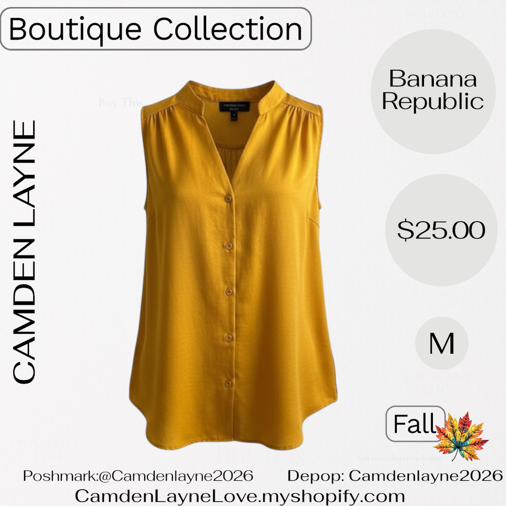 Banana Republic Mustard Blouse