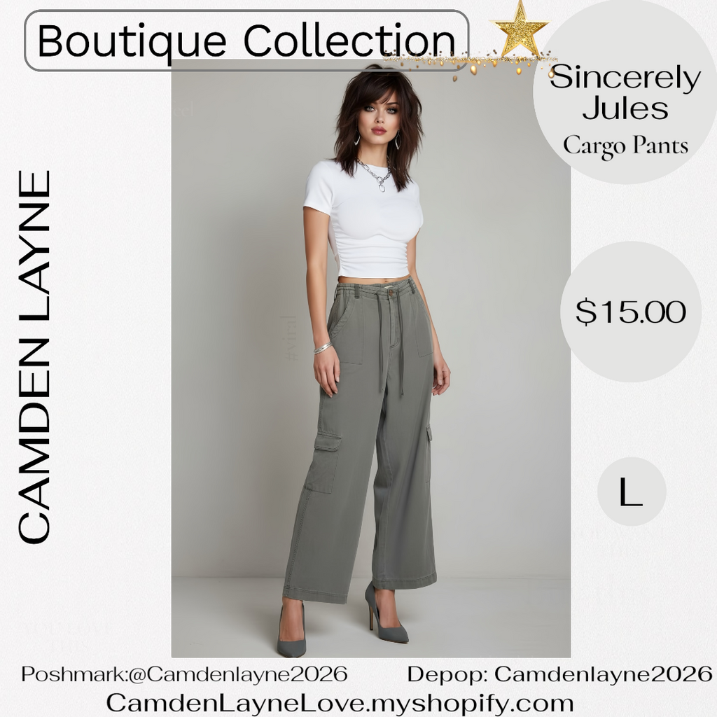Sincerely Jules Gray Cargo Pants