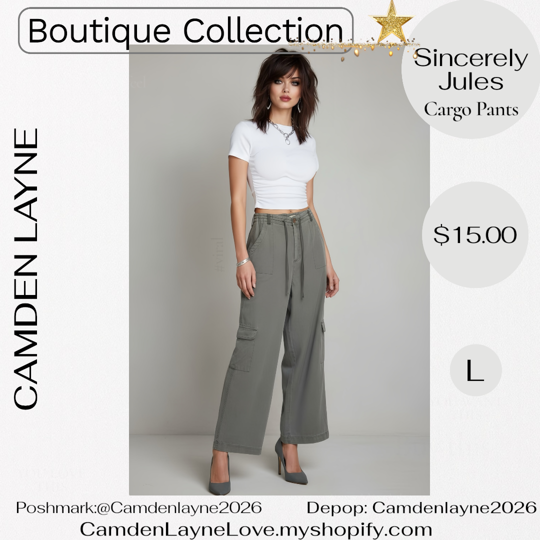 Sincerely Jules Gray Cargo Pants