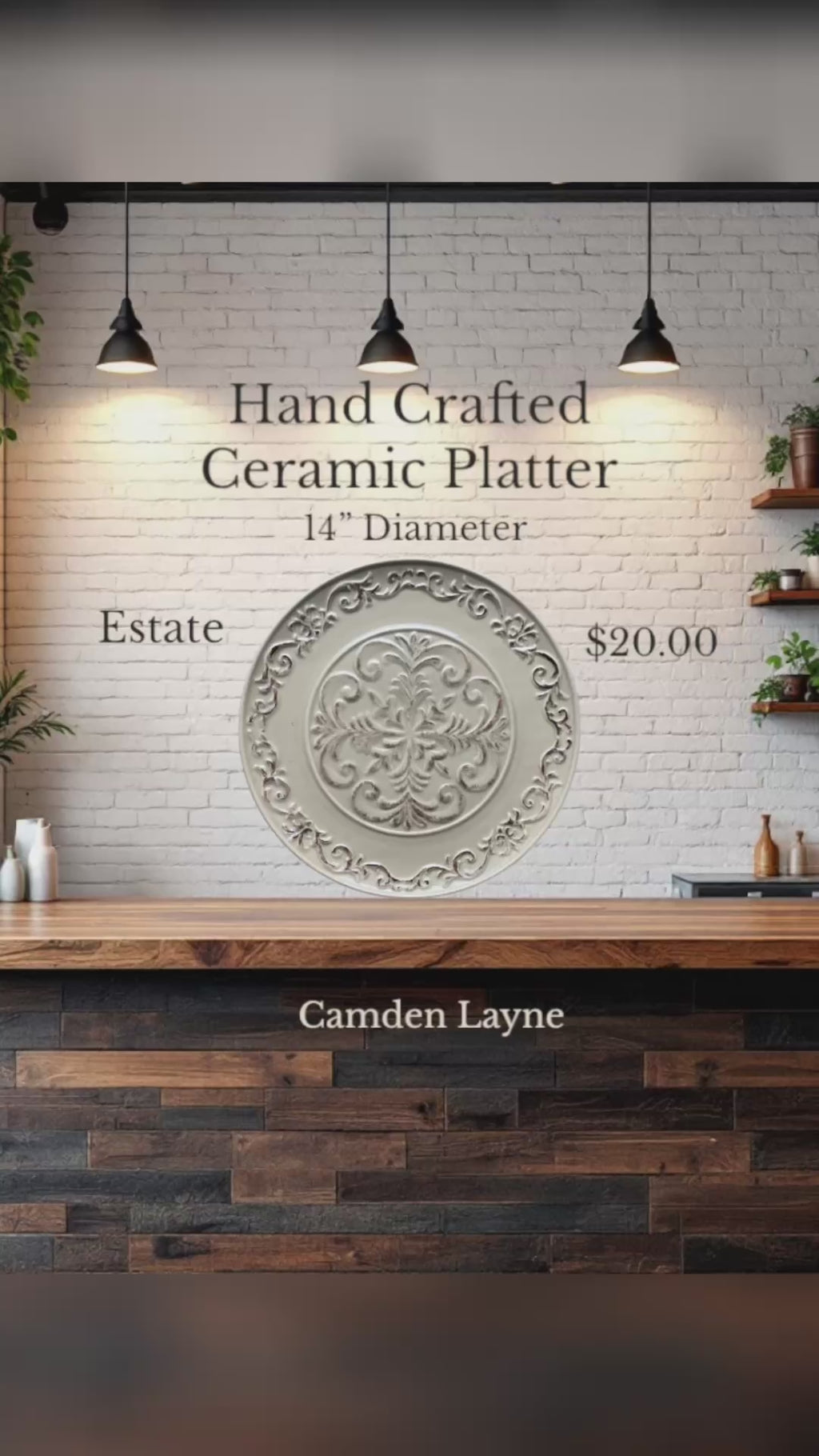 Hand Crafted Ceramic Platter
