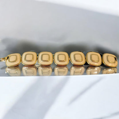 Gold & Cream Enamel Bracelet