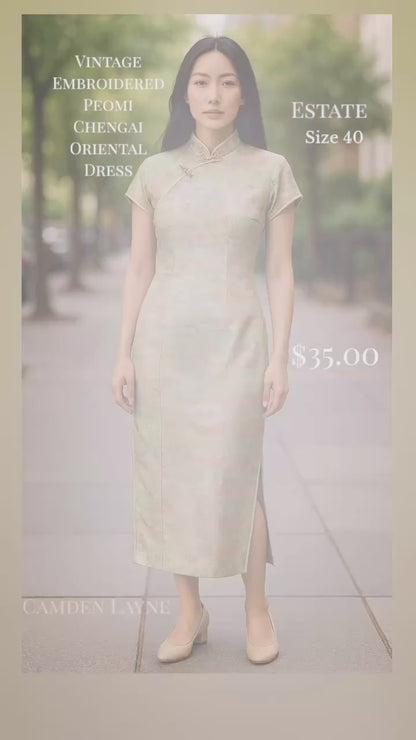 Vintage Embroidered Peomi Chengai Oriental Style Dress