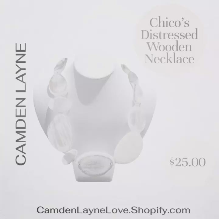 Chico’ Distressed Wooden Necklace